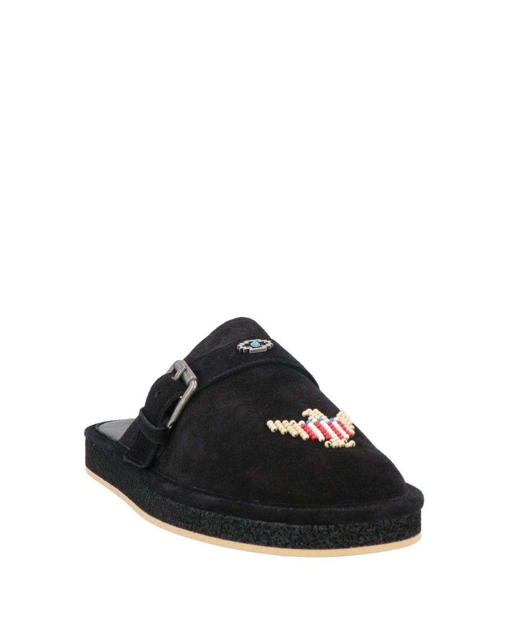 HAANI Black Mules & Clogs Leather
