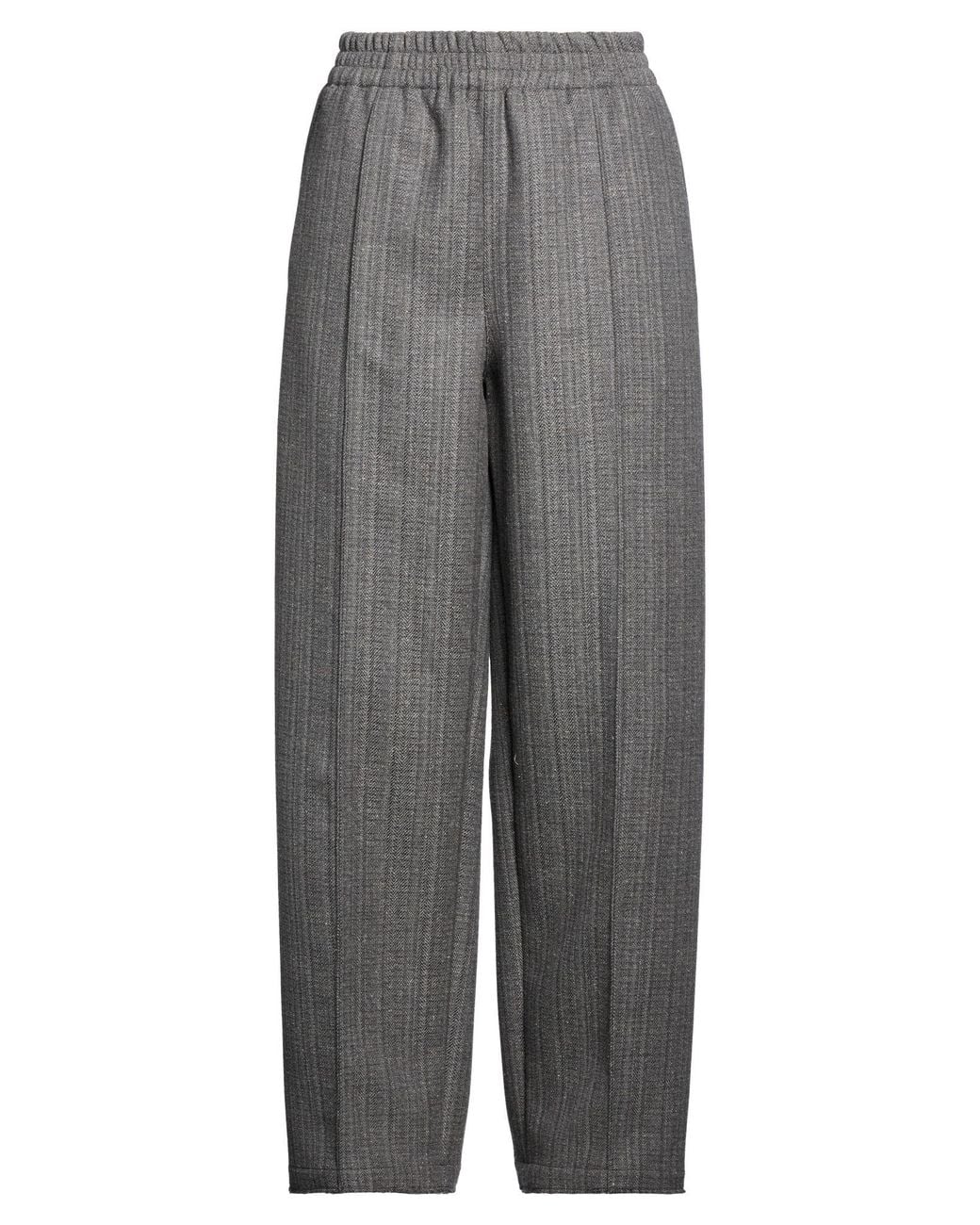 AMI Gray Pants Virgin Wool, Polyacrylic, Wool, Silk, Polyester