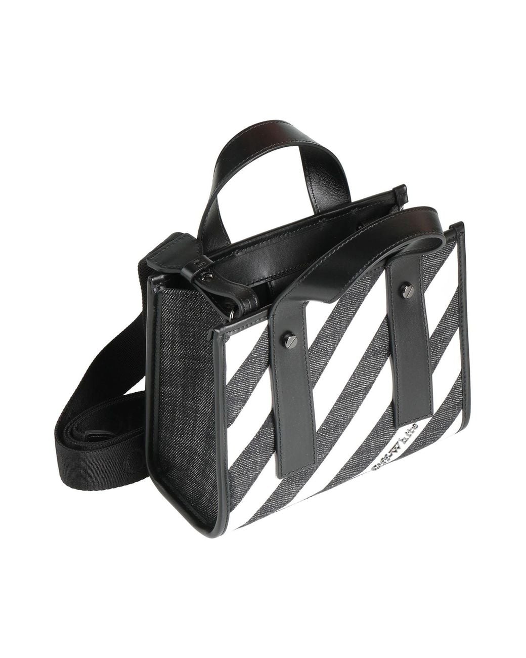 Off-White c/o Virgil Abloh Black Handbag Cotton, Calfskin