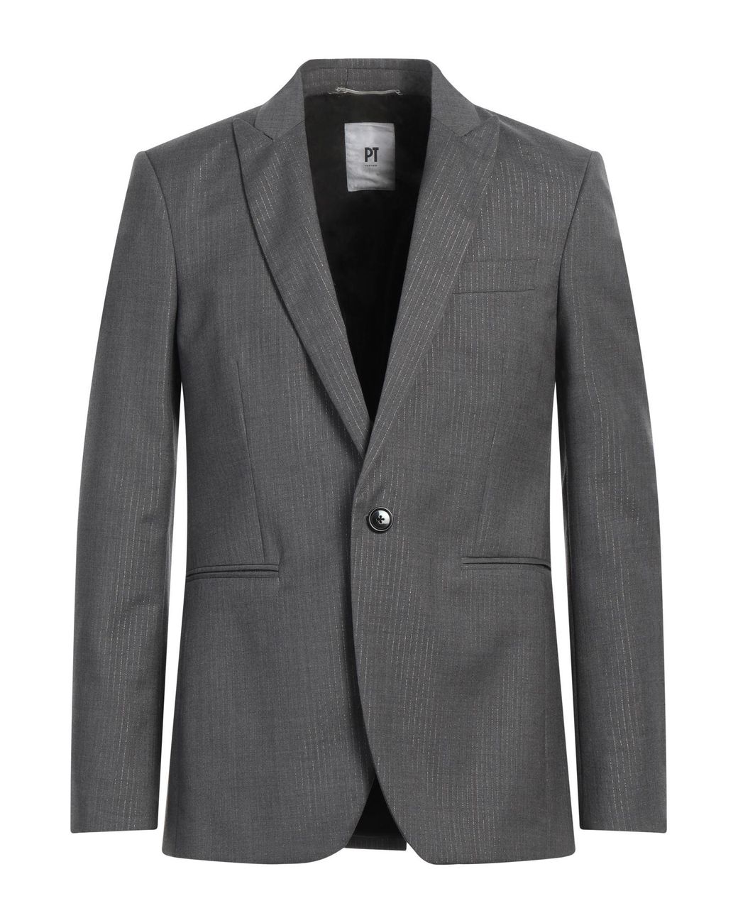 PT Torino Black Lead Blazer Virgin Wool for men