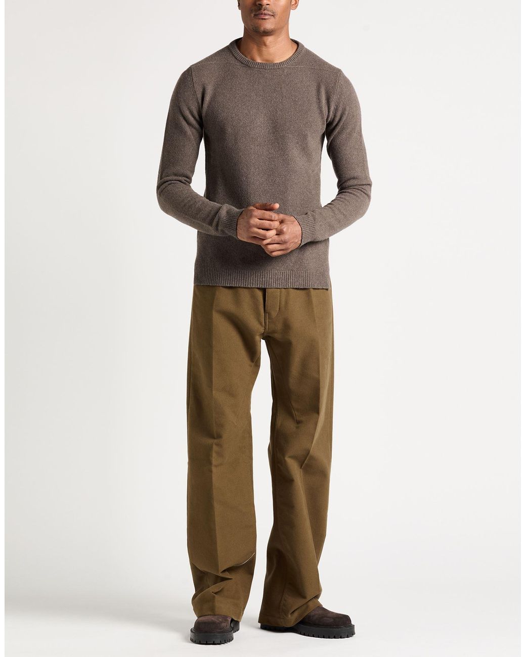 Rick Owens Brown Sweater Cashmere, Wool for men
