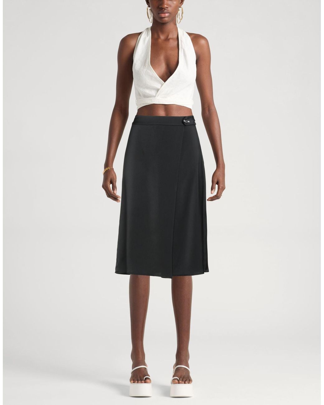Karl Lagerfeld Black Midi Skirt