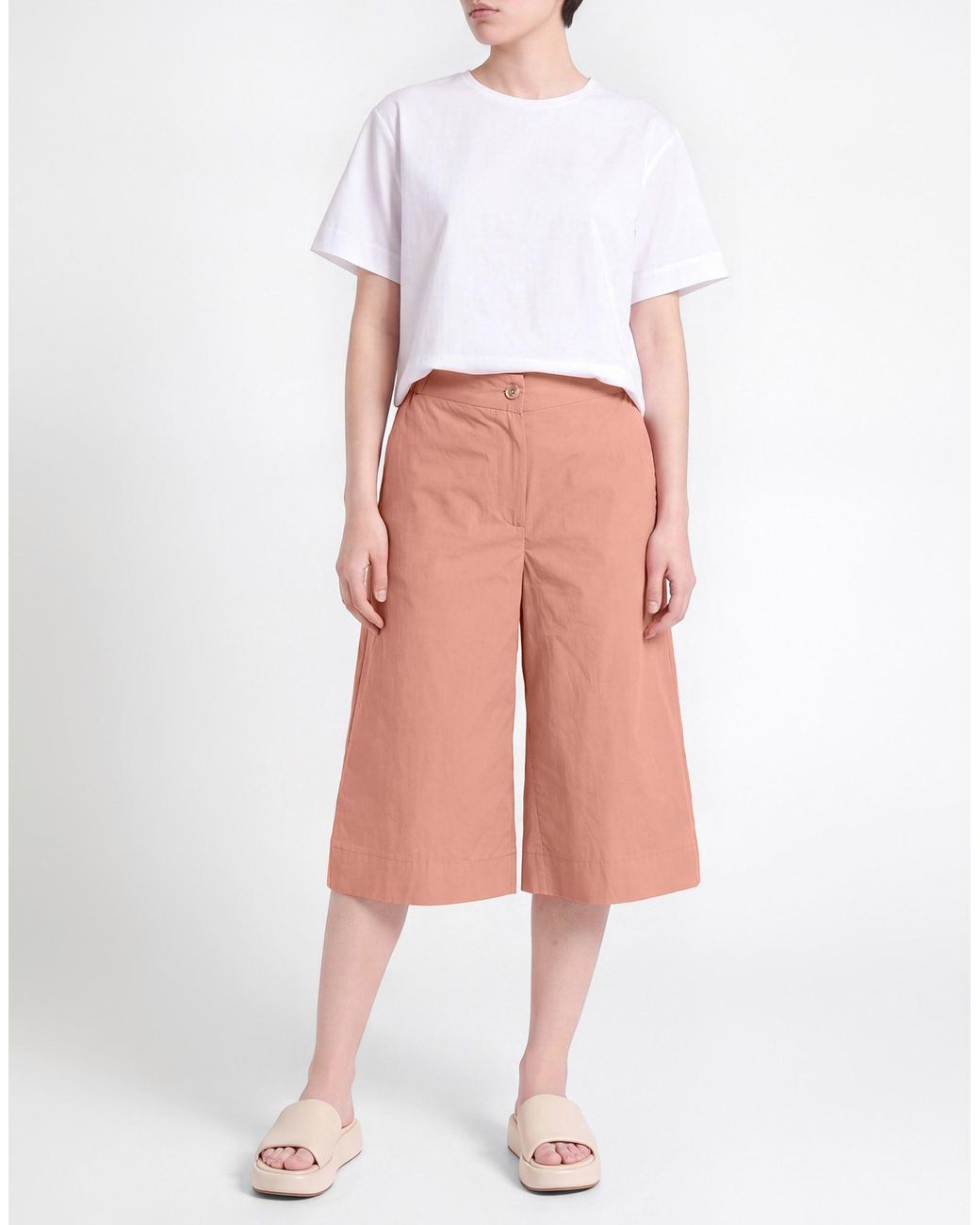 Ottod'Ame Pink Antique Rose Shorts & Bermuda Shorts Cotton