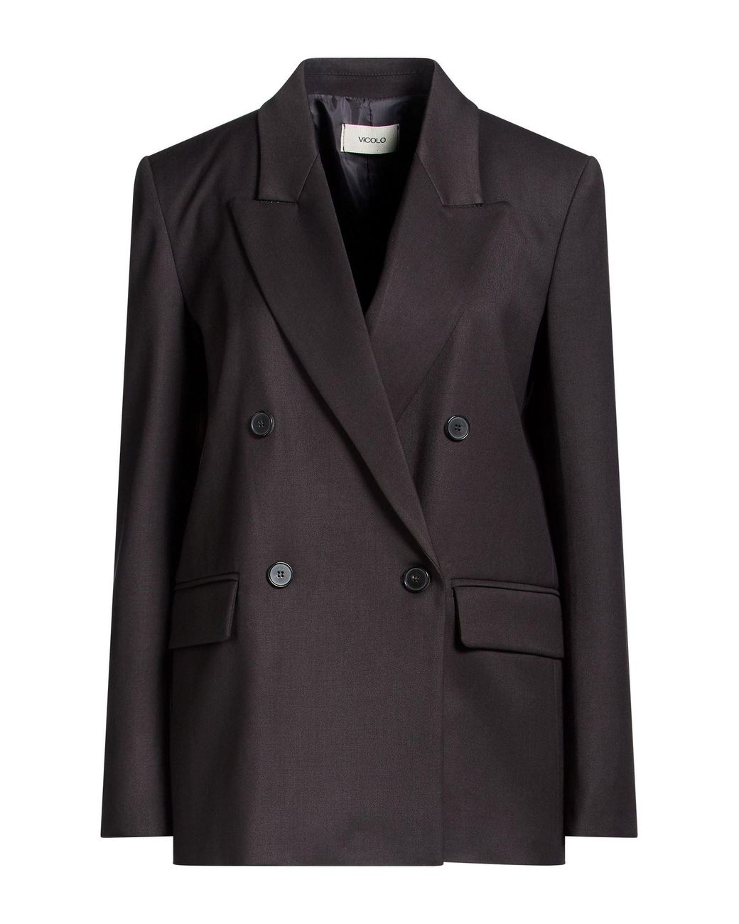 ViCOLO Black Blazer Polyester, Viscose, Elastane