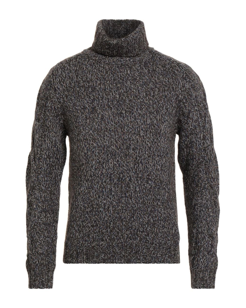 Alpha Studio Gray Midnight Turtleneck Wool, Recycled Polyamide, Alpaca Wool for men