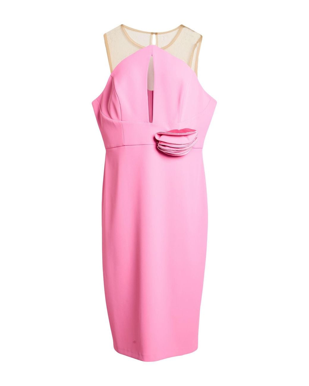 Camilla Pink Fuchsia Midi Dress Polyester