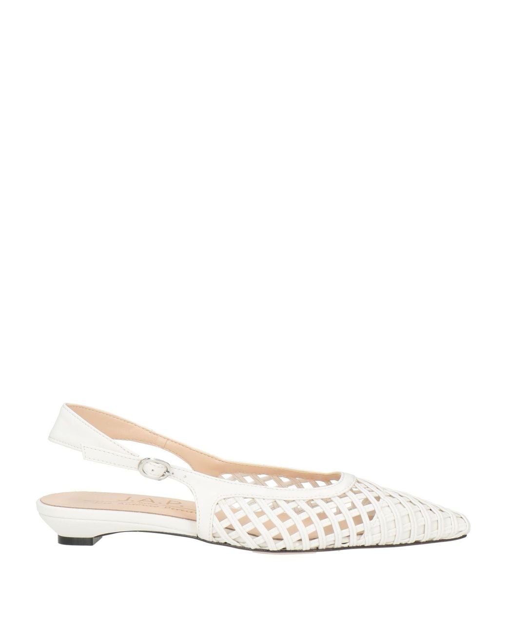 J.A.P. JOSE ANTONIO PEREIRA Natural Ballet Flats Textile Fibers