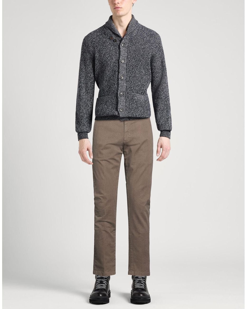 Siviglia Gray Pants Cotton, Elastane for men