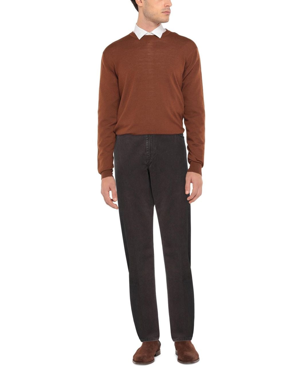 RE_HASH Gray Dark Pants Cotton, Elastane for men
