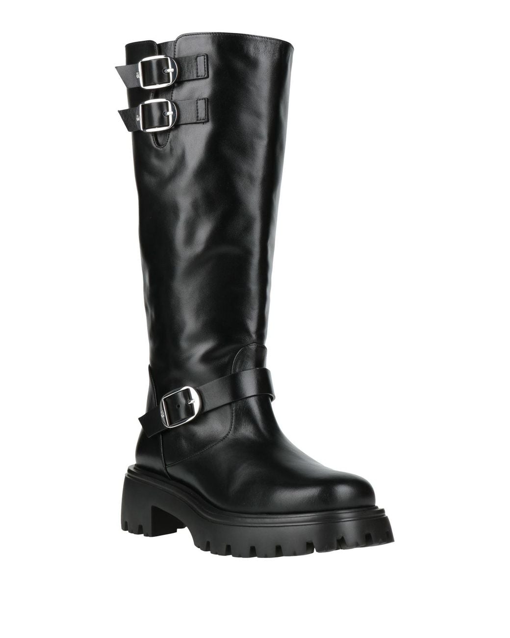 Stuart Weitzman Black Boot Leather