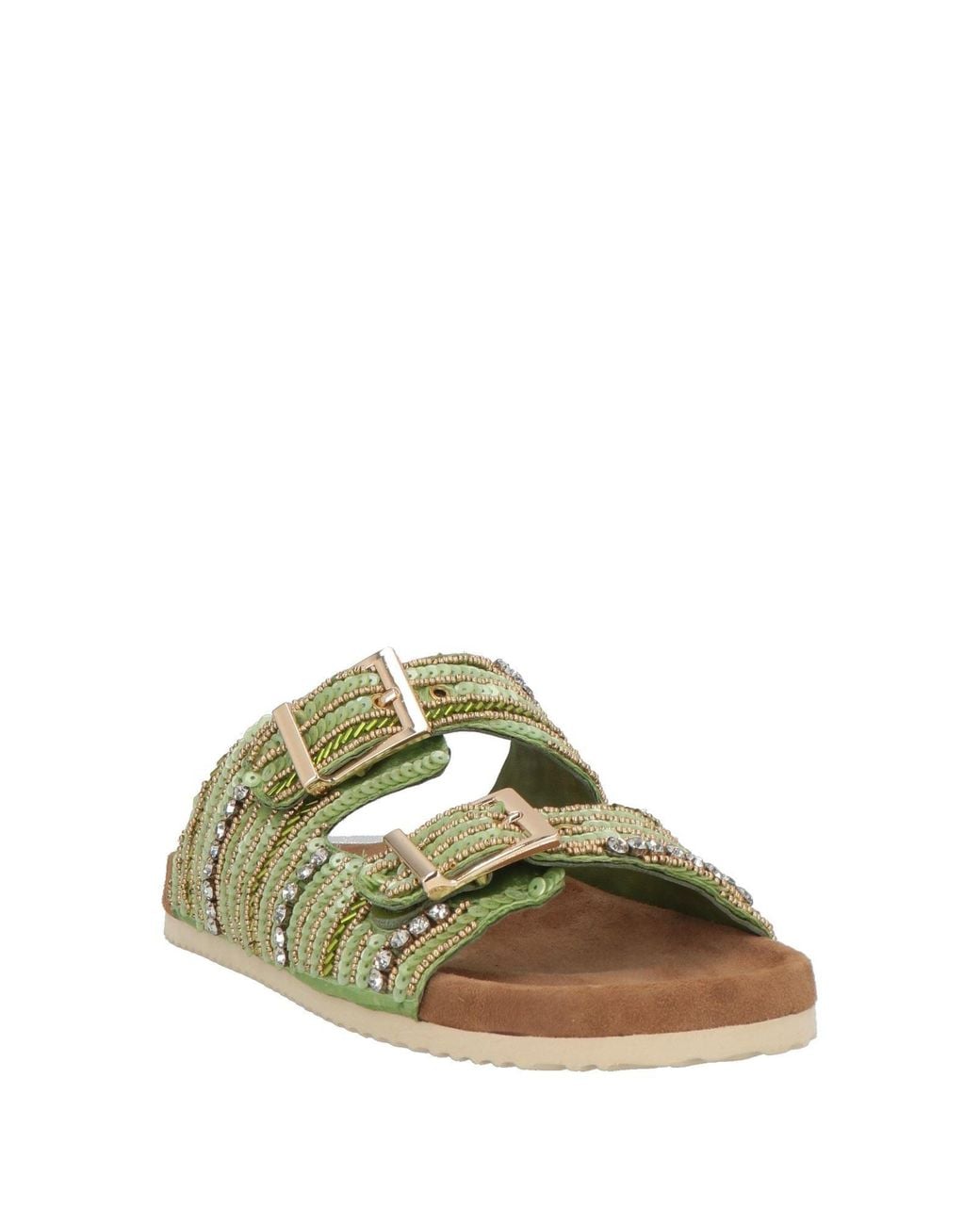 CafeNoir Green Light Sandals Textile Fibers