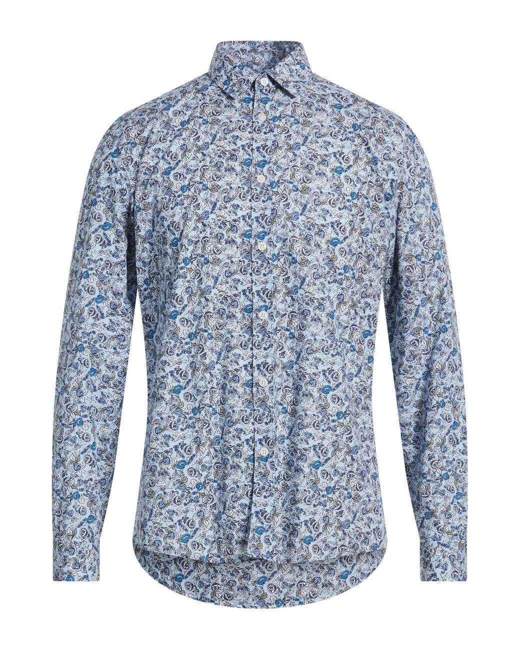 Daniele Alessandrini Blue Shirt Cotton for men