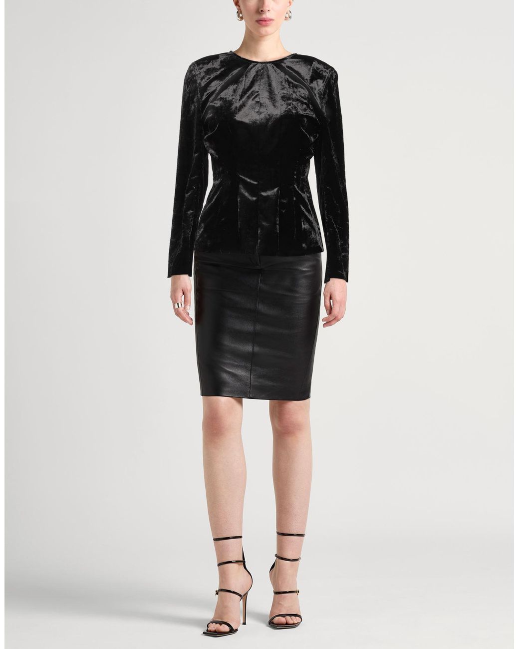 Uma Wang Black Top Viscose, Polyester, Cotton
