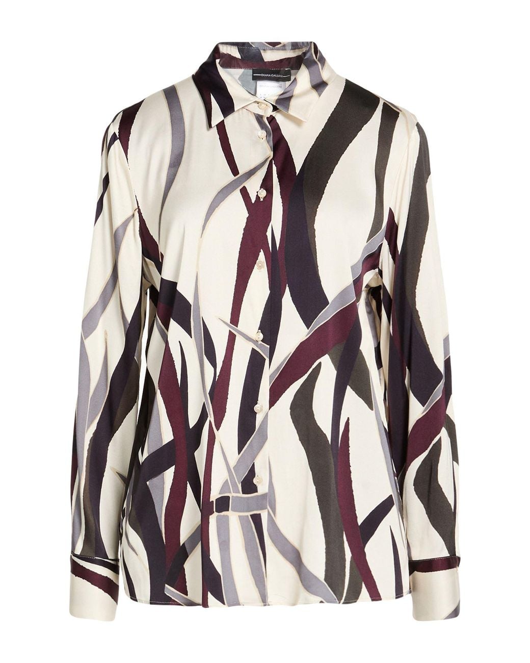 Diana Gallesi White Cream Shirt Viscose, Elastane