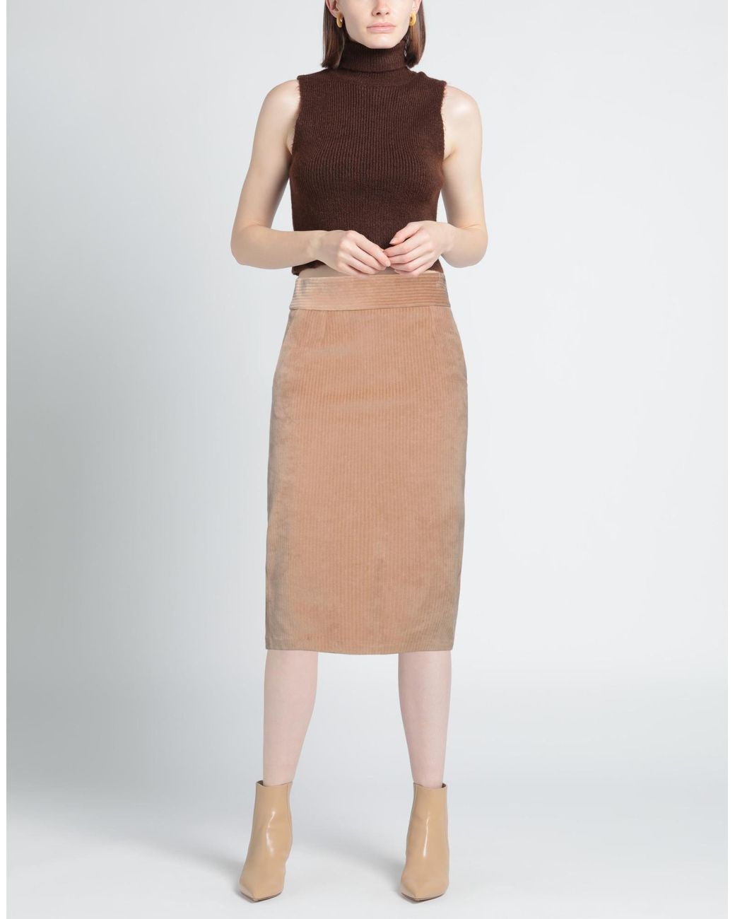 Circolo 1901 Natural Midi Skirt
