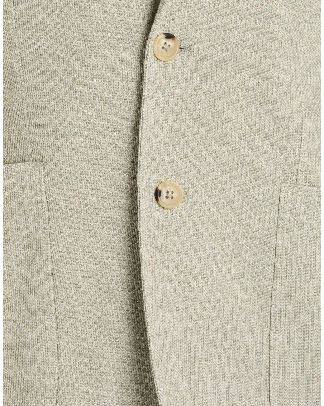 Manuel Ritz Natural Blazer Polyester, Cotton for men