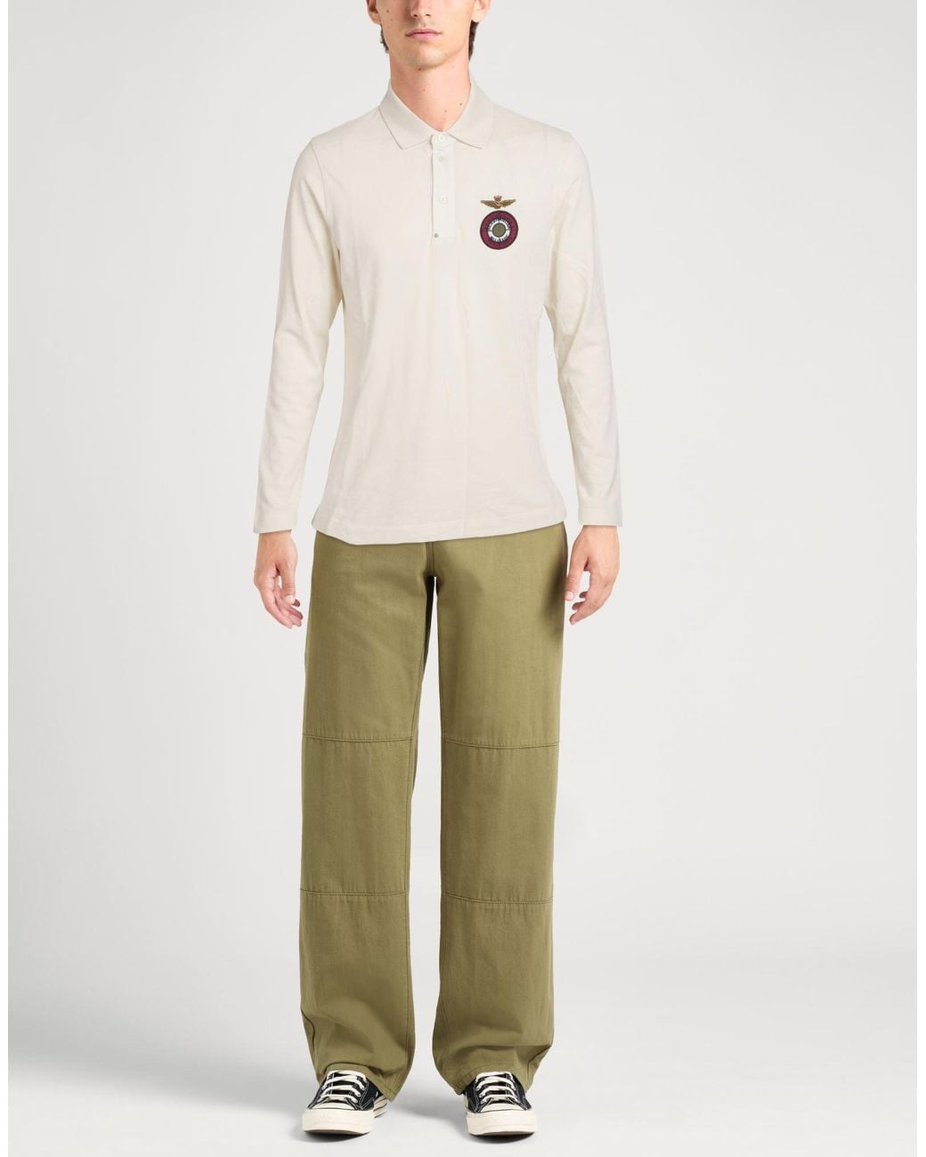 Aeronautica Militare White Polo Shirts for men