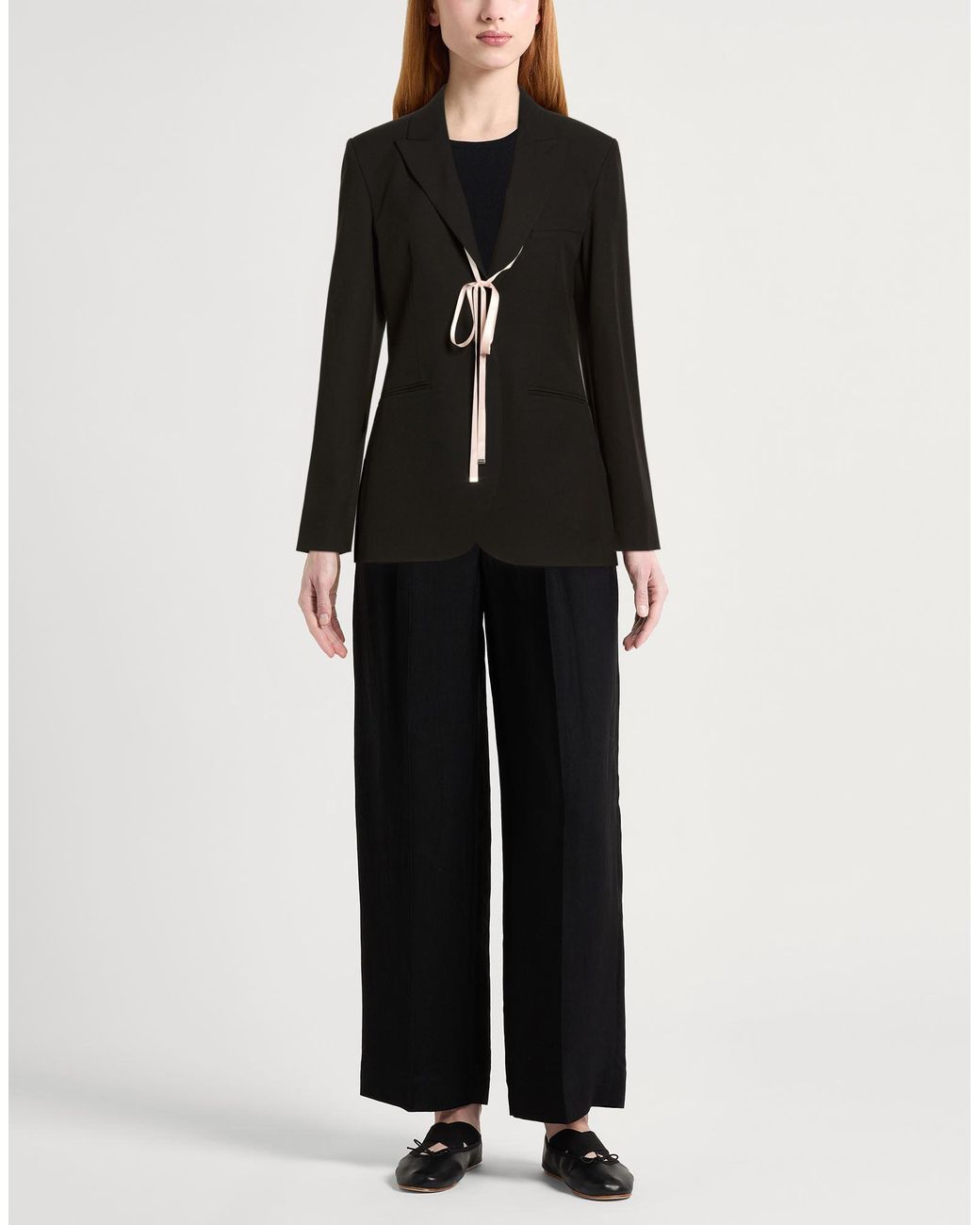 Pinko Black Blazer Polyester, Viscose, Elastane