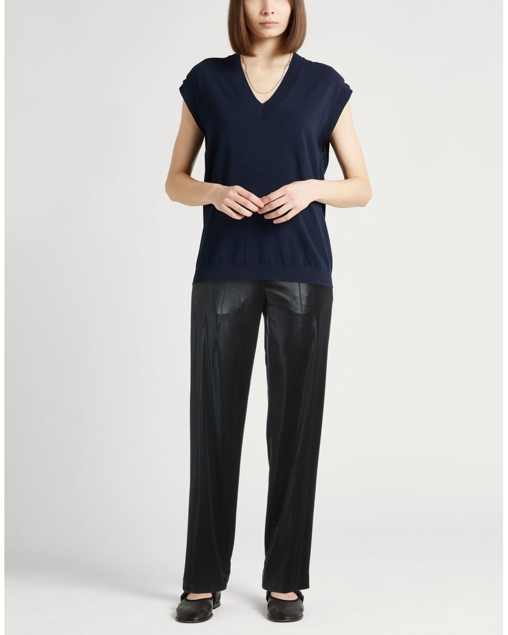 PT Torino Black Pants Polyester, Elastane