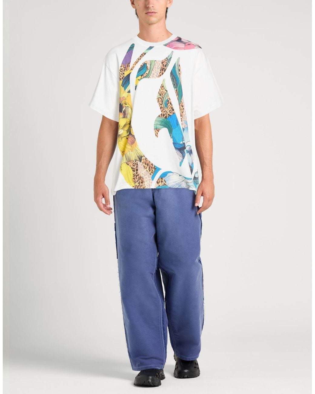 Just Cavalli Blue T-Shirt Cotton for men