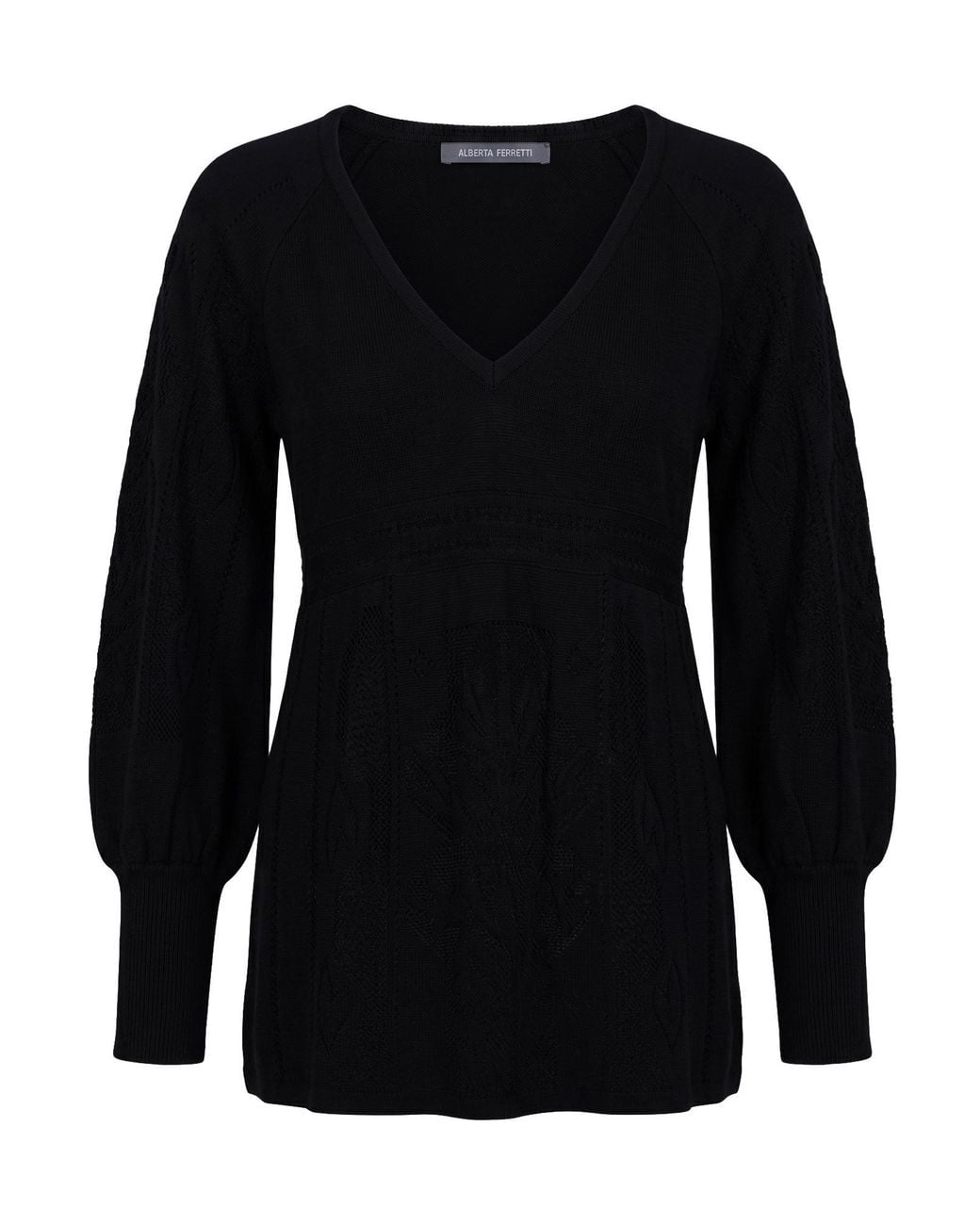 Alberta Ferretti Black Sweater Cotton