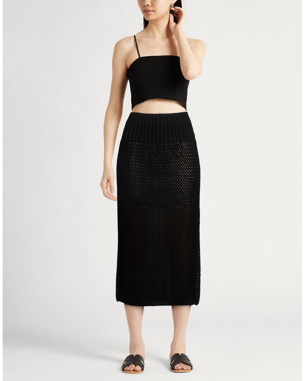 Agnona Black Midi Skirts