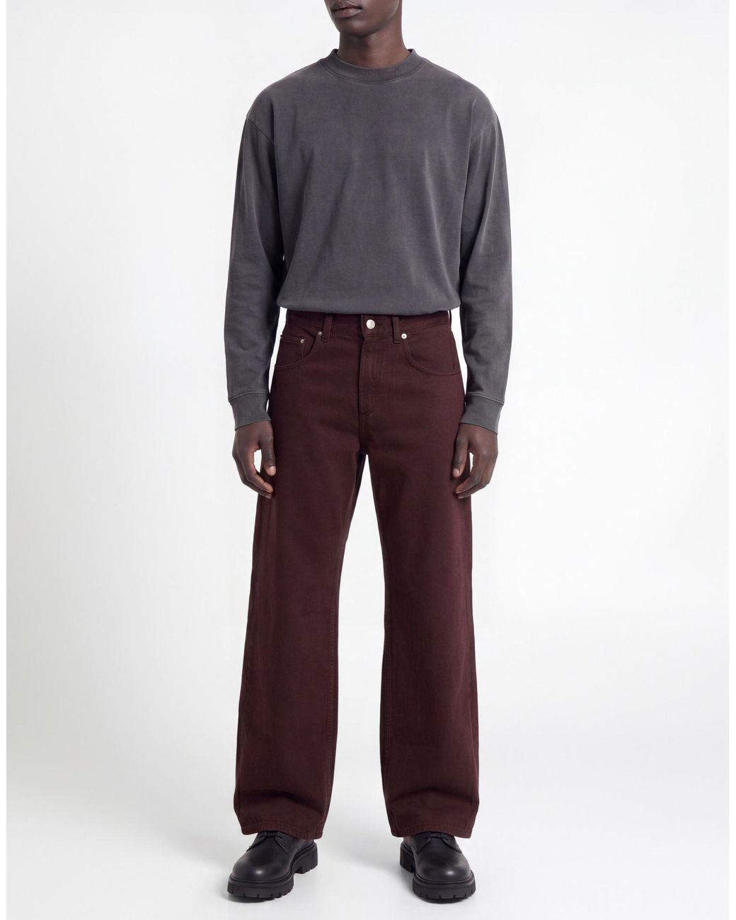 Department 5 Purple Burgundy Pants Cotton