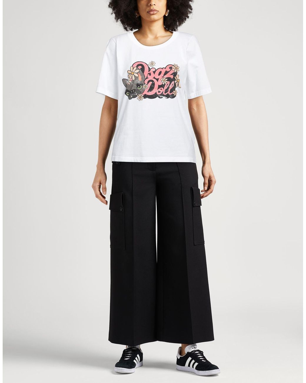DSquared² White T-Shirt Cotton, Elastane