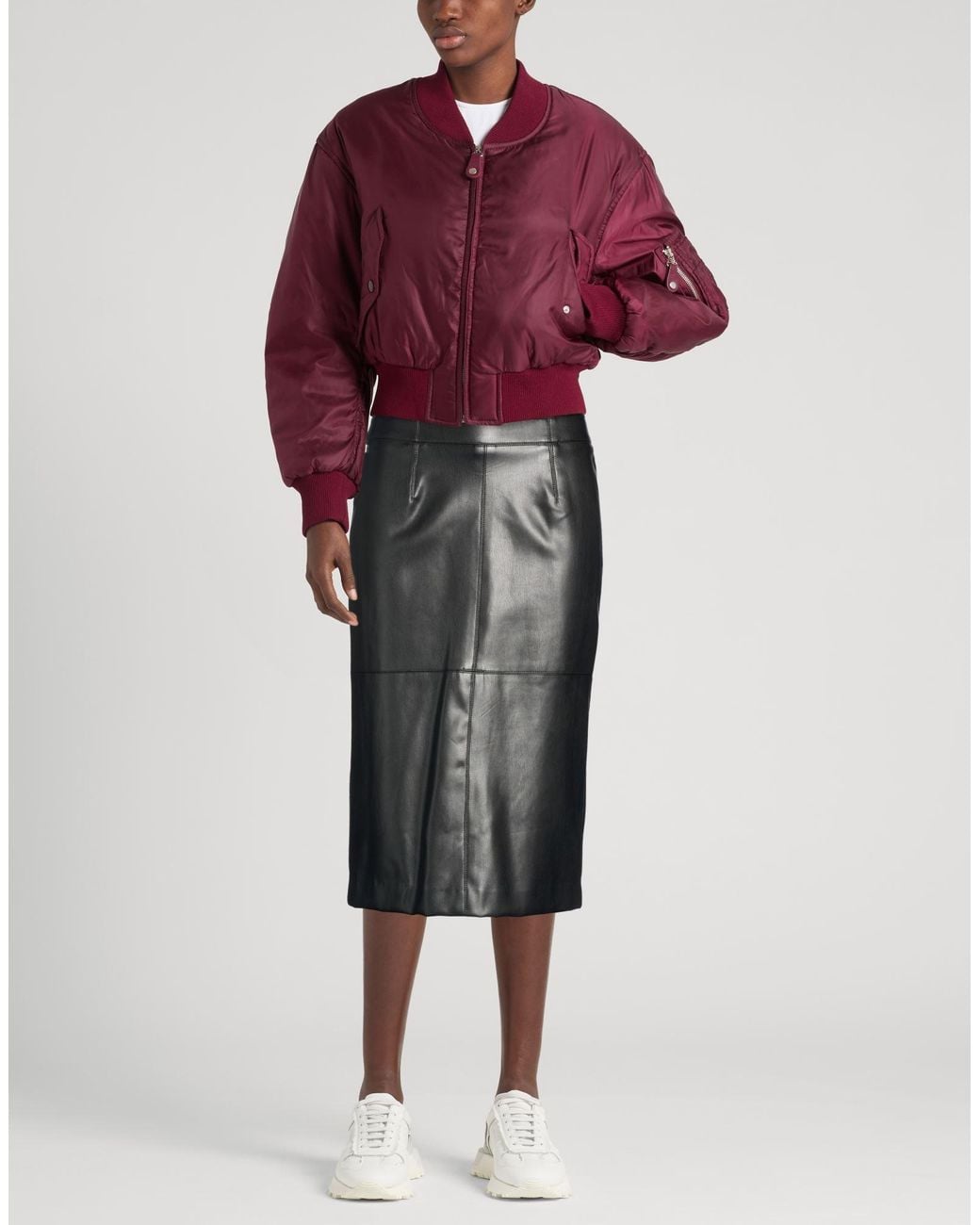 Manila Grace Black Midi Skirt