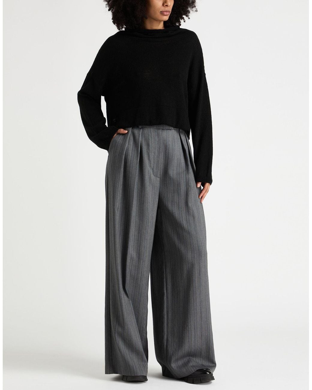 Manila Grace Black Turtleneck Acrylic, Polyamide, Mohair Wool