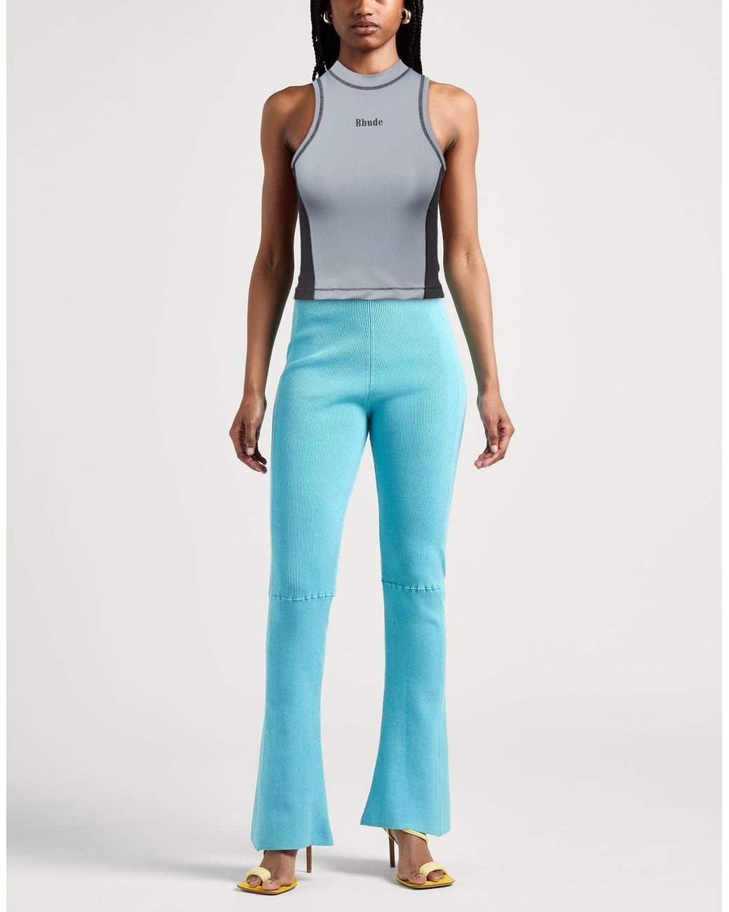 Rhude Gray Top Polyester, Elastane