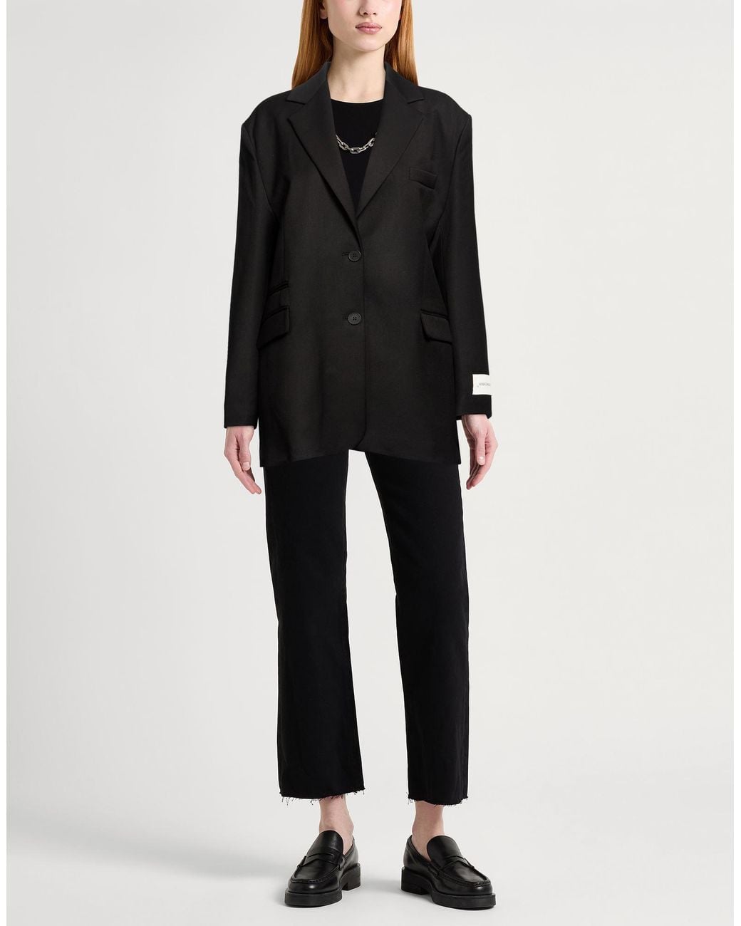 hinnominate Black Blazer Polyester, Viscose, Elastane