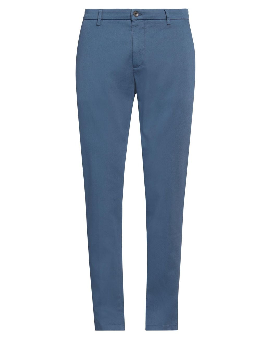 Yan Simmon Blue Pants Cotton, Elastane for men