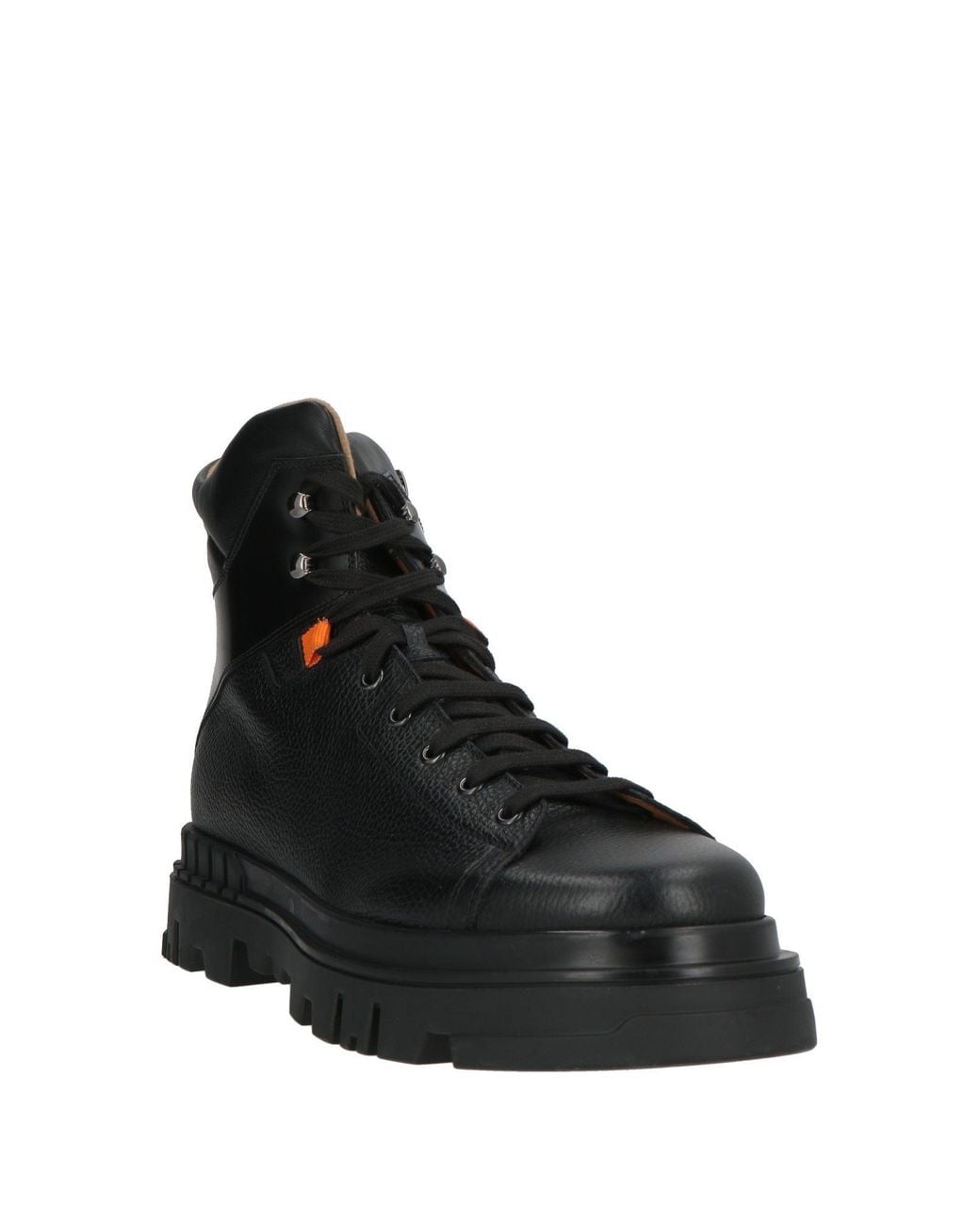 Santoni Black Ankle Boots for men