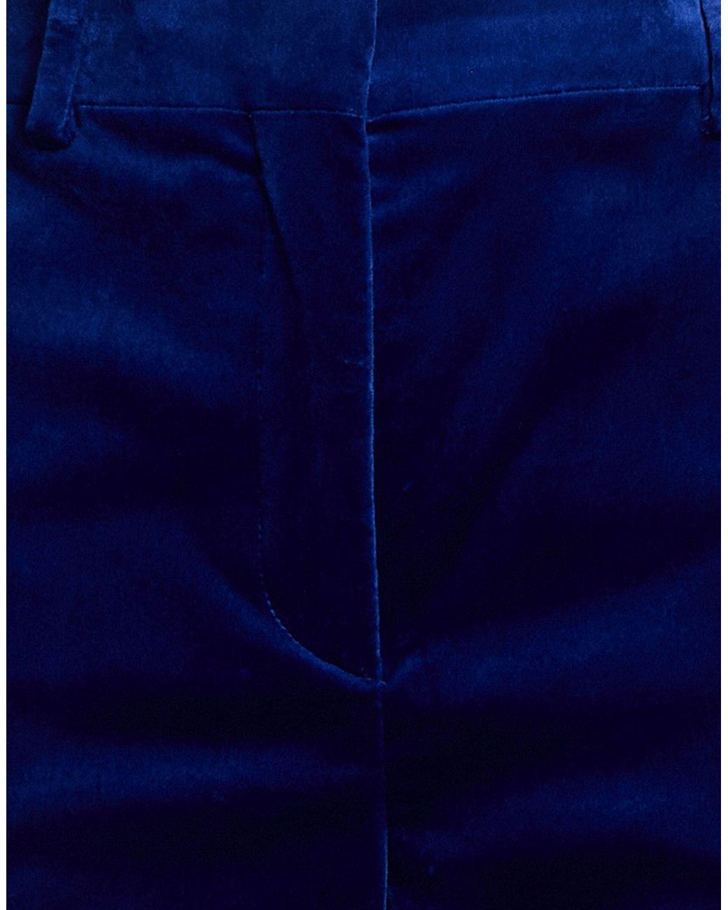 Alberta Ferretti Blue Pants Cotton, Elastane