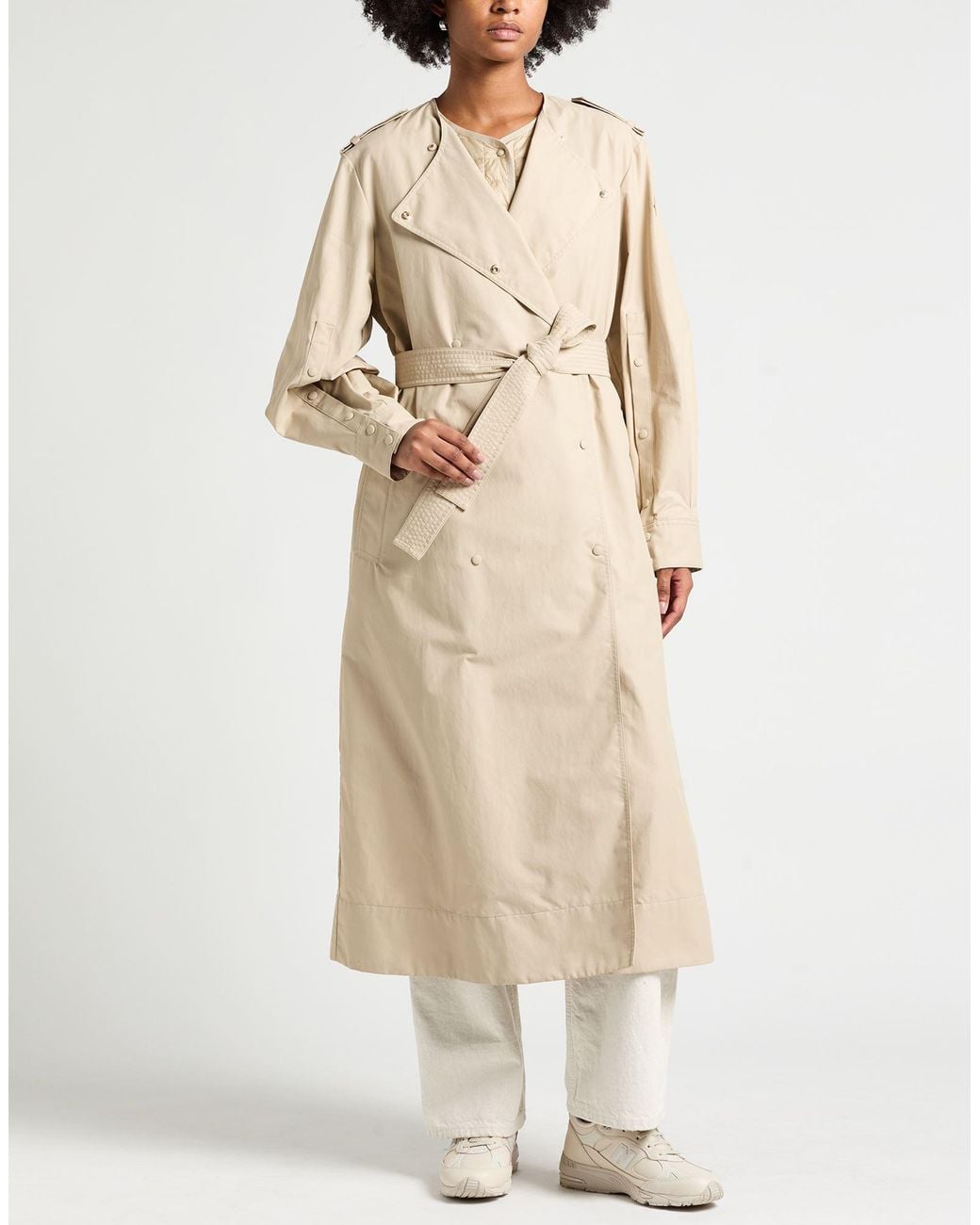 Moncler Natural Overcoats & Trench Coats