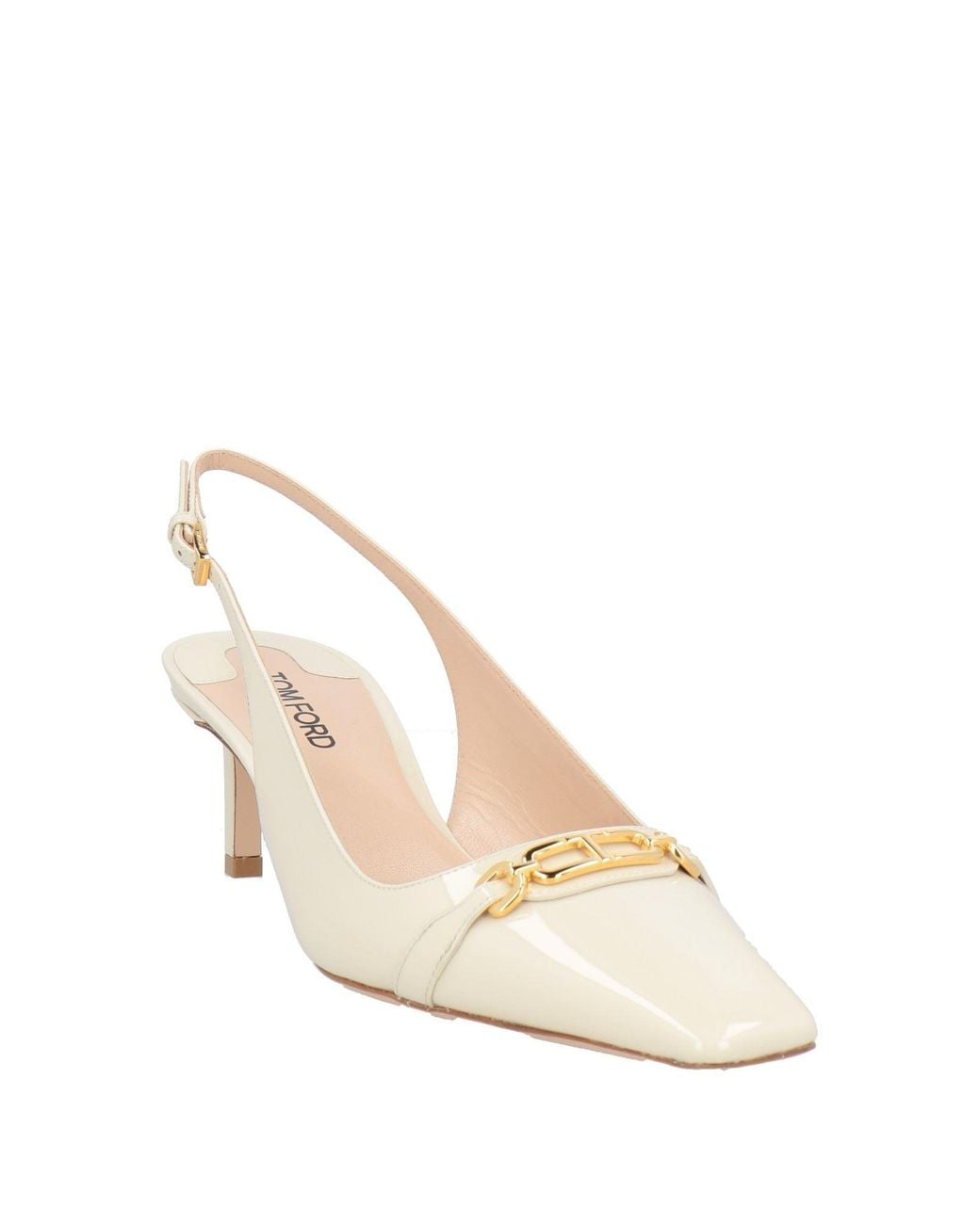 Tom Ford Natural Ivory Pumps Calfskin