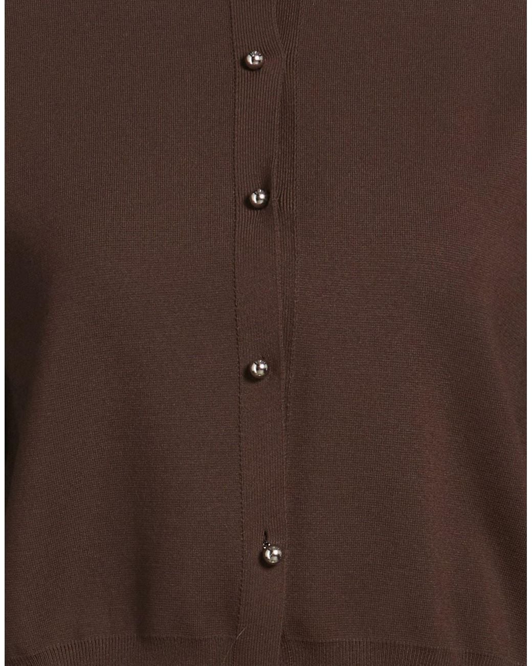Lanvin Brown Cardigan Viscose, Polyester