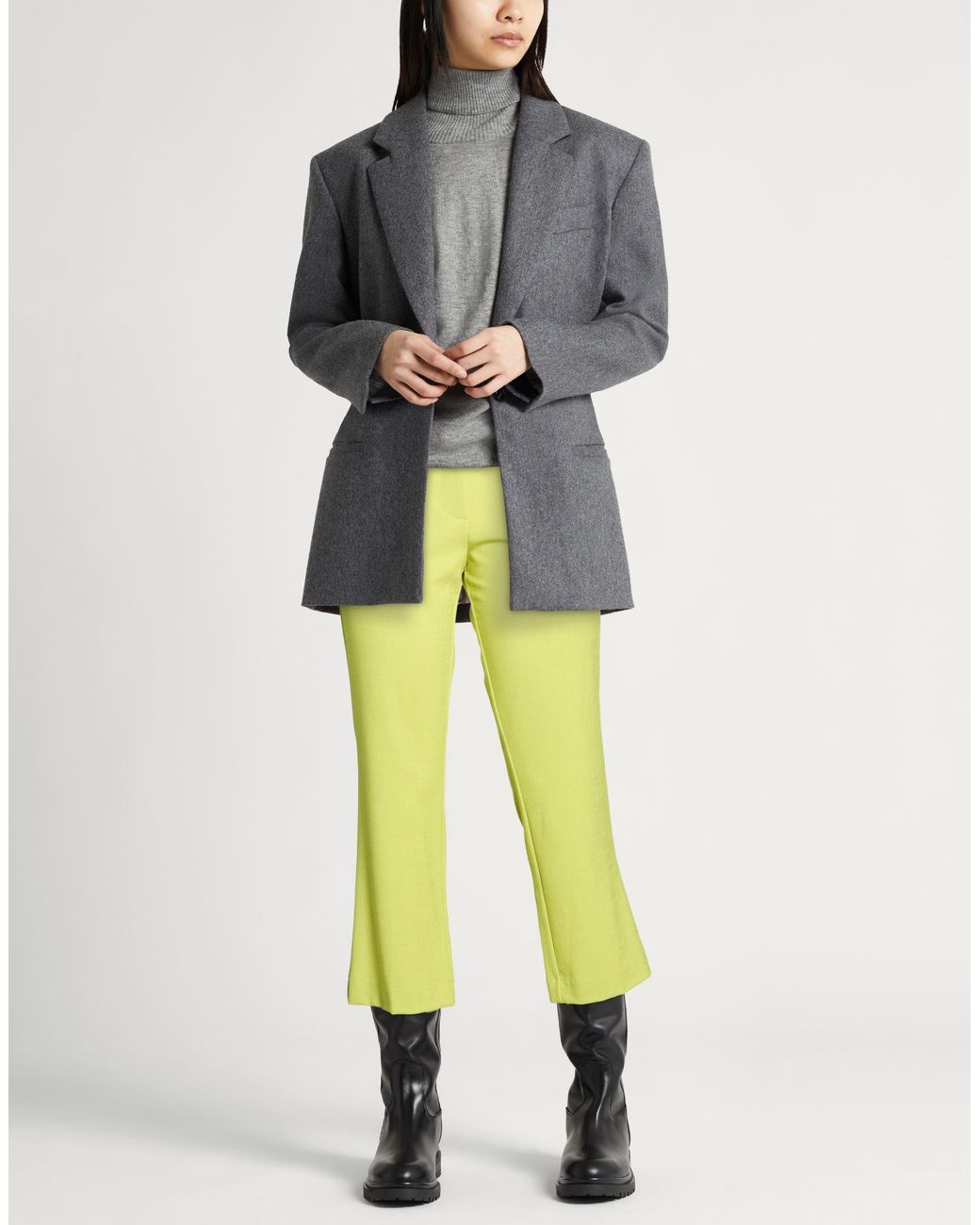 Jucca Yellow Pants Viscose, Polyester, Elastane
