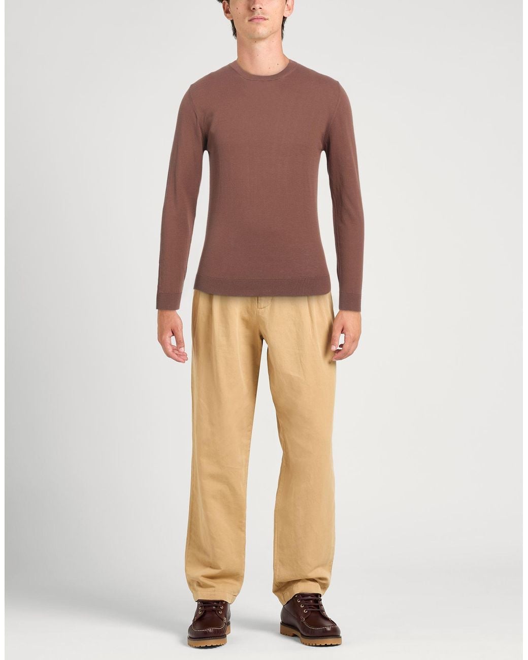 Bellwood Brown Sweater Cotton for men
