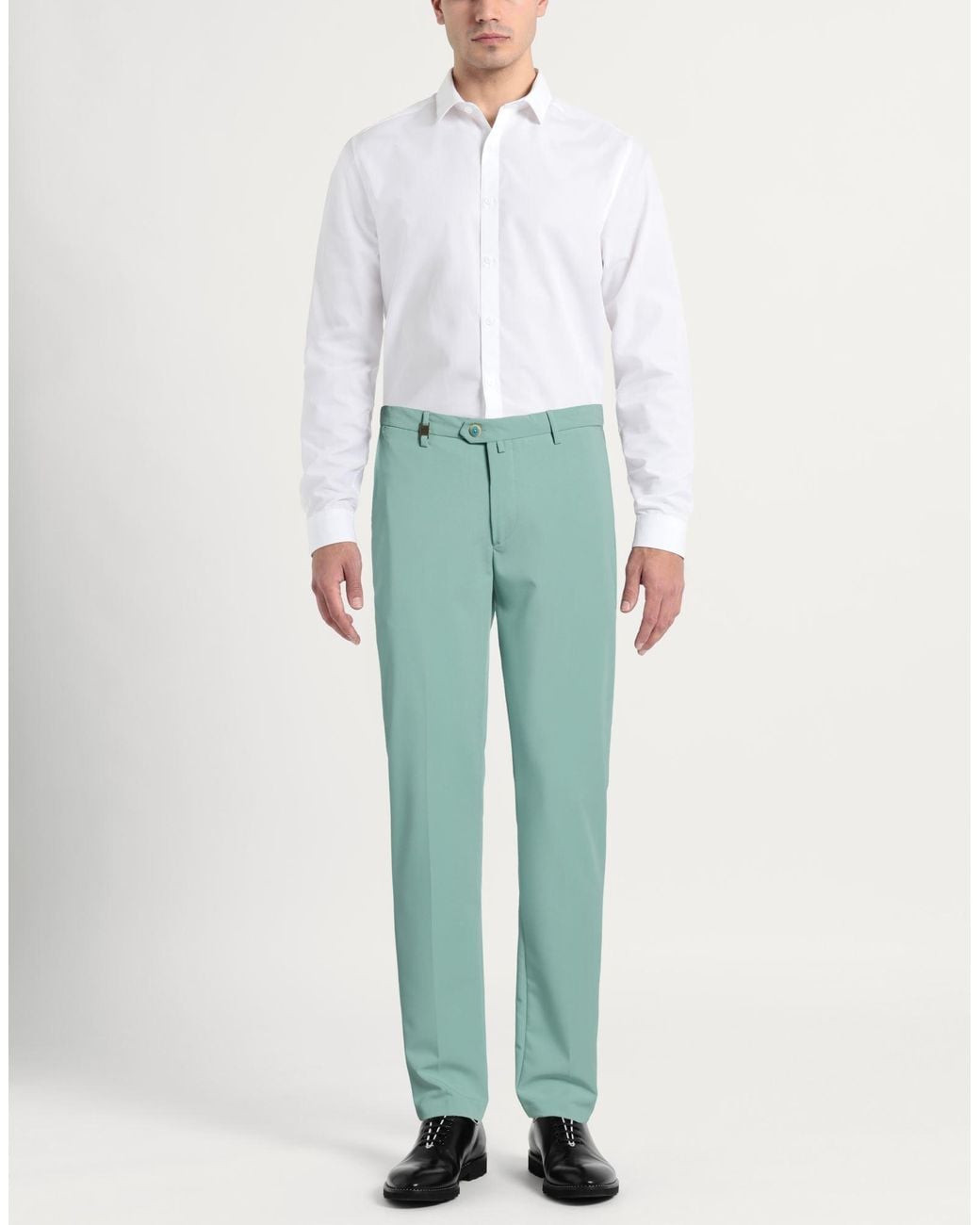 Barbati Green Pants Polyester, Viscose, Elastane for men