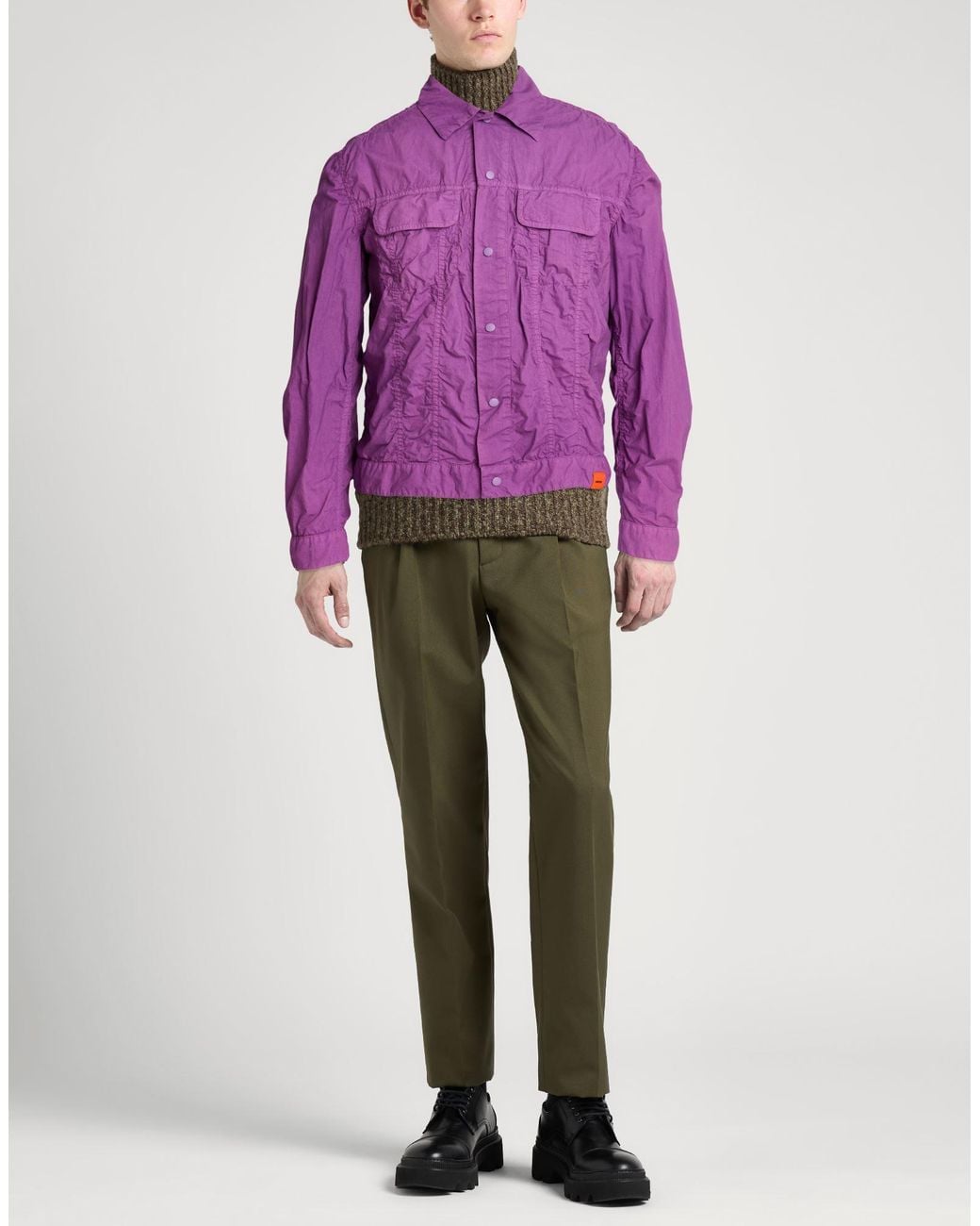 Aspesi Purple Jacket Cotton for men