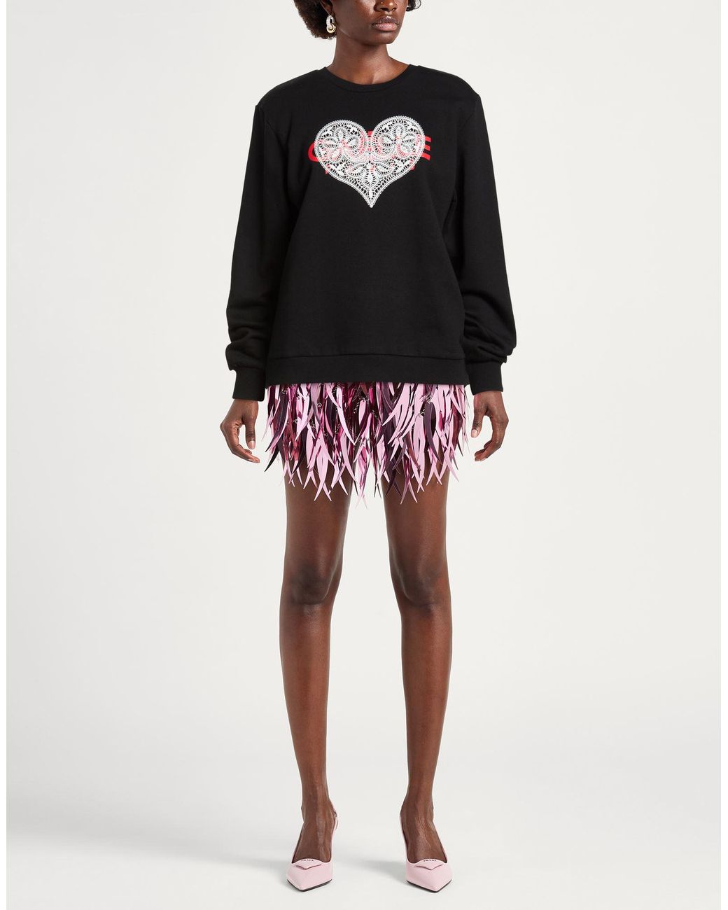 Gaelle Paris Black Sweatshirt Cotton