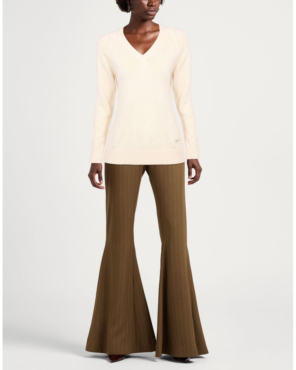 ARMANI EXCHANGE Natural Ivory Sweater Virgin Wool, Acrylic, Cotton