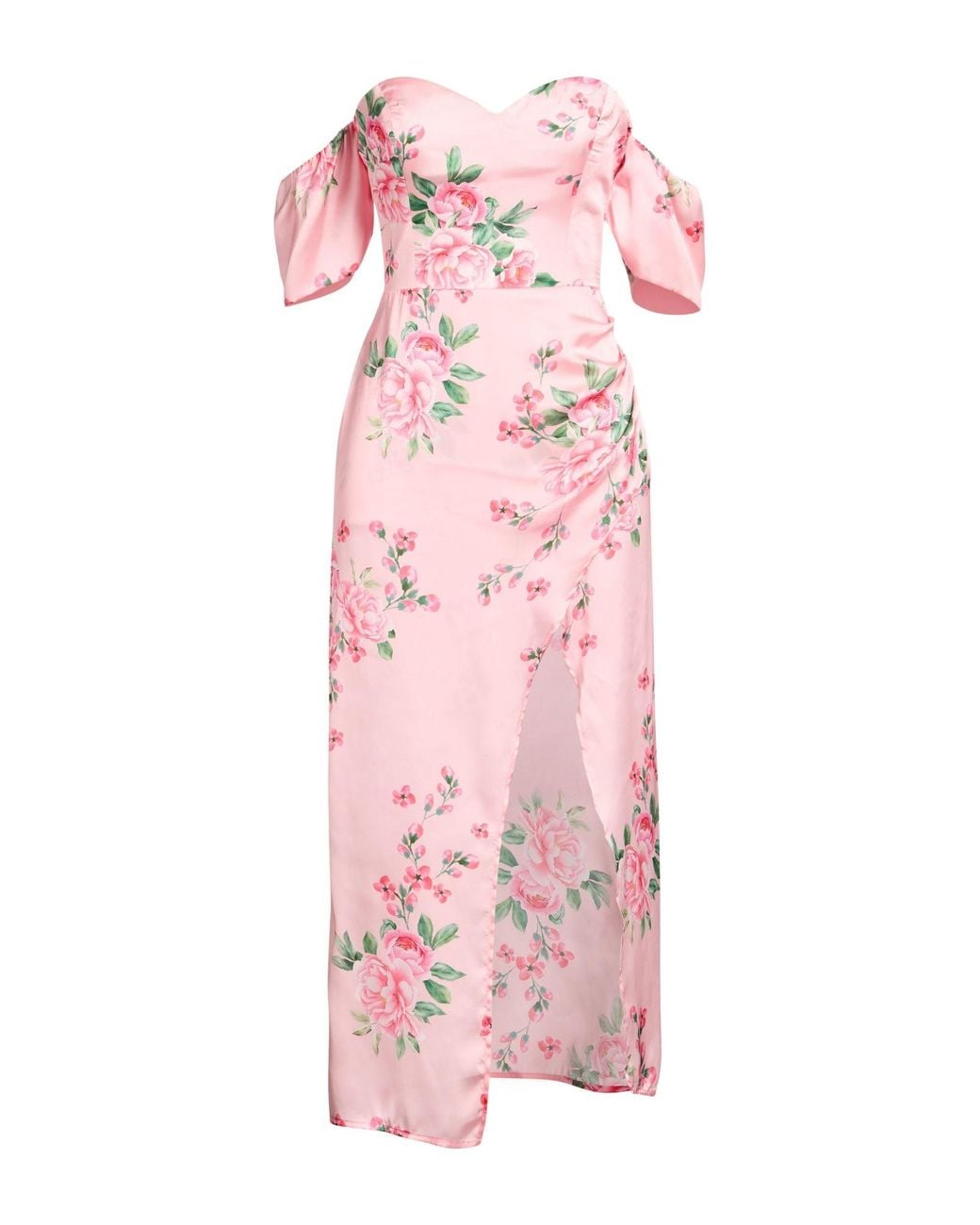 Mar De Margaritas Pink Light Midi Dress Polyester