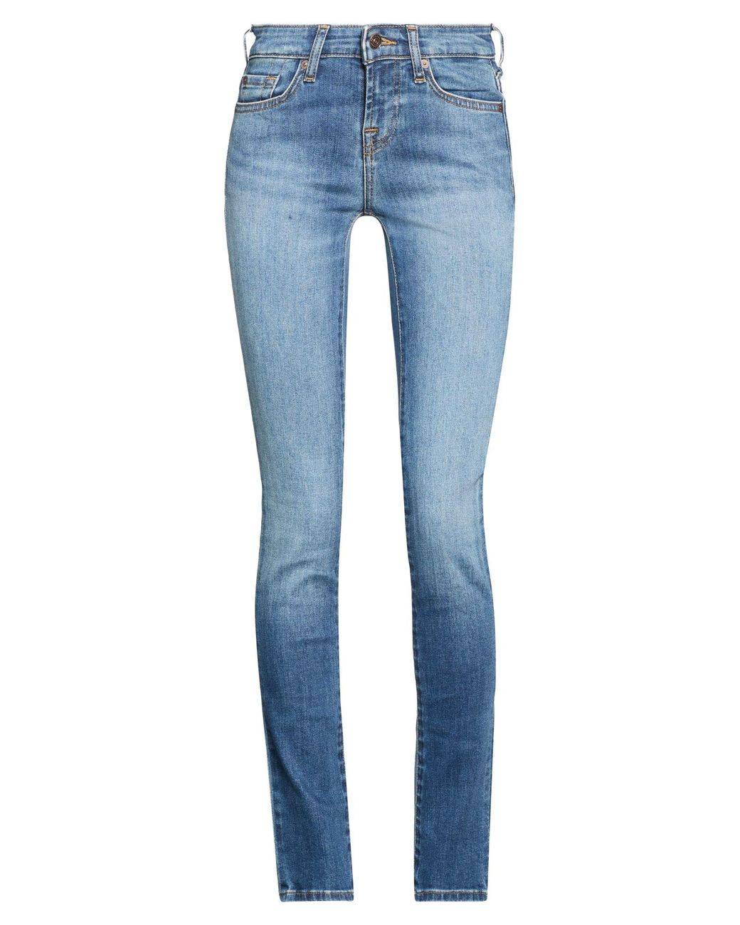 7 For All Mankind Blue Jeans Cotton, Elastane