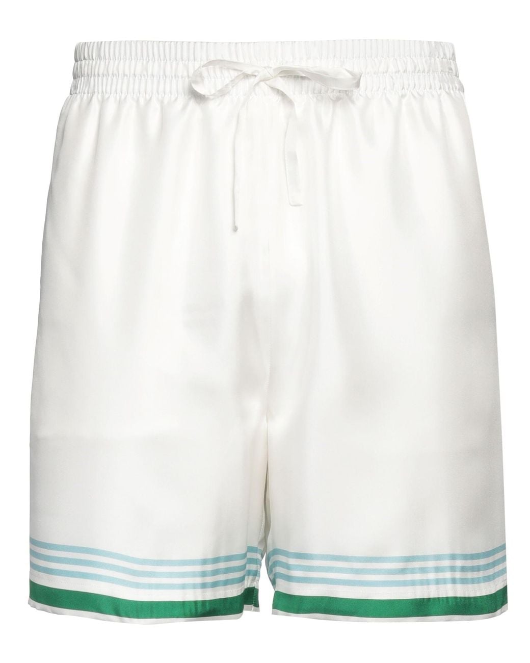 Casablanca White Shorts & Bermuda Shorts Silk for men