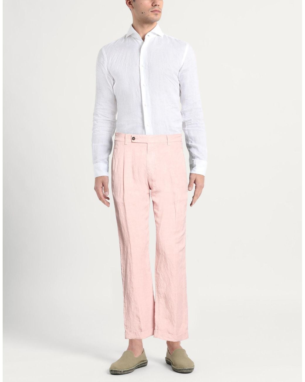 Berwich Pink Pants Lyocell, Linen for men