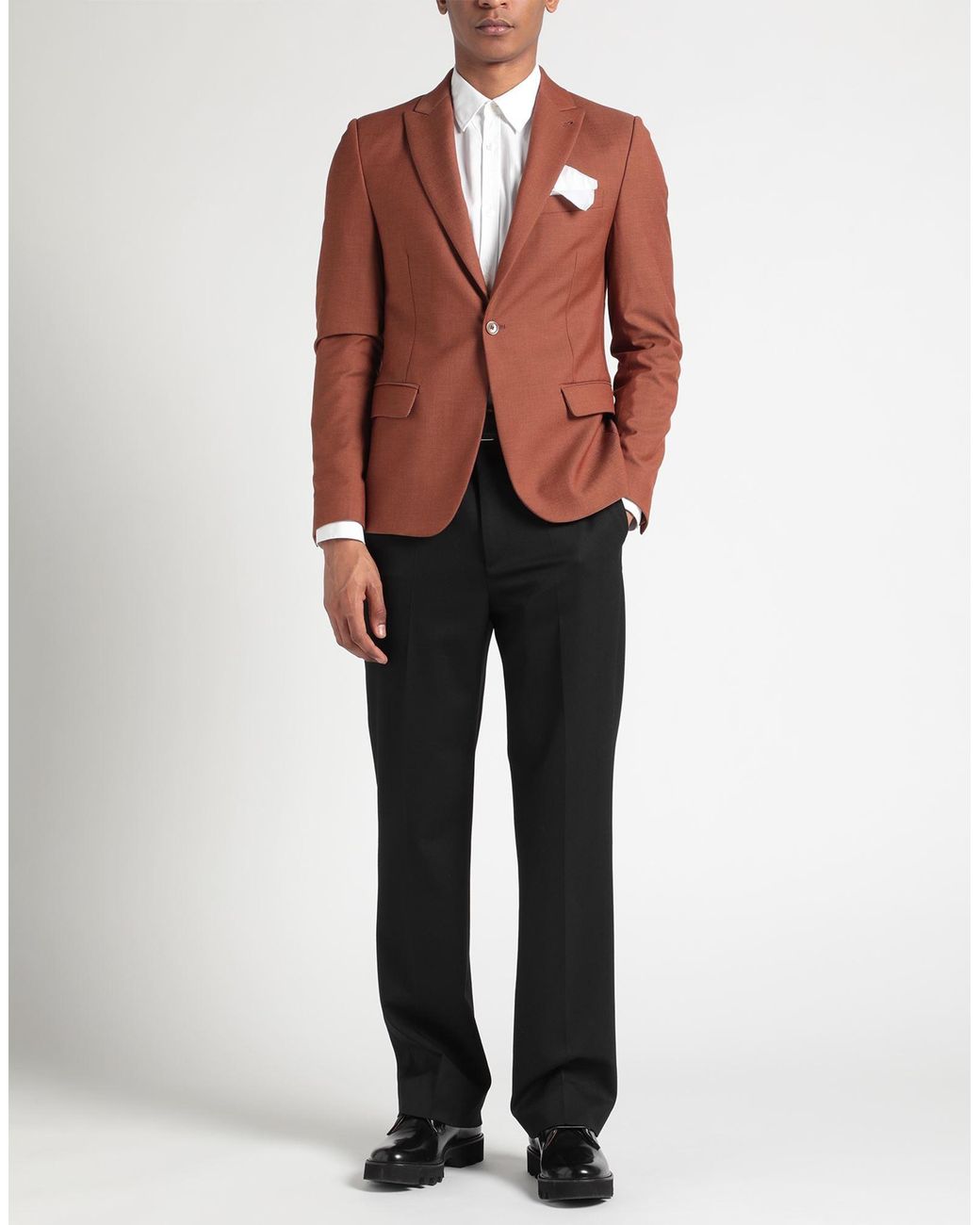 Daniele Alessandrini Red Blazer Polyester, Viscose, Elastane for men