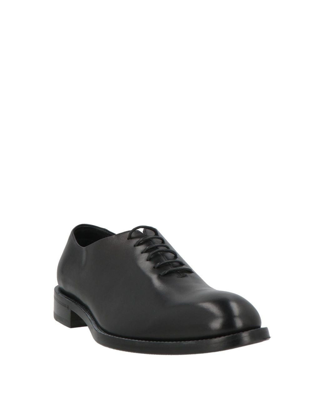 Canali Black Lace-Up Shoes Leather for men